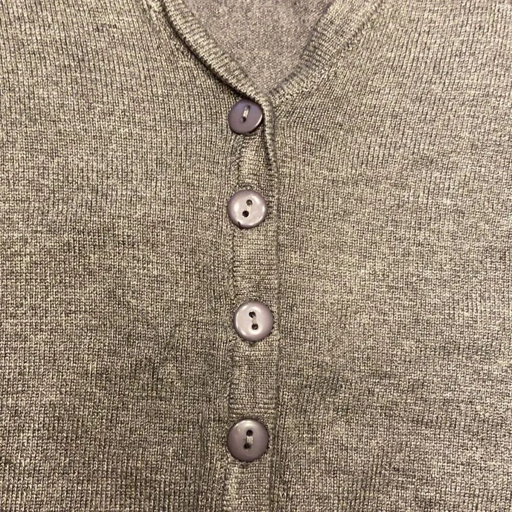 Gray Button Up Cardigan - Picture 3 of 4